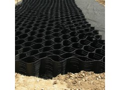 堤防河道边坡防护HDPE土工格室 蜂巢纹面打排水孔土工格室图2
