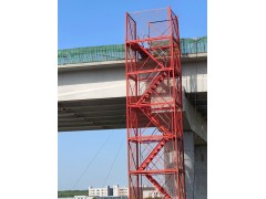 建筑工地盘扣式安全爬梯 桥梁施工用安全梯子图1