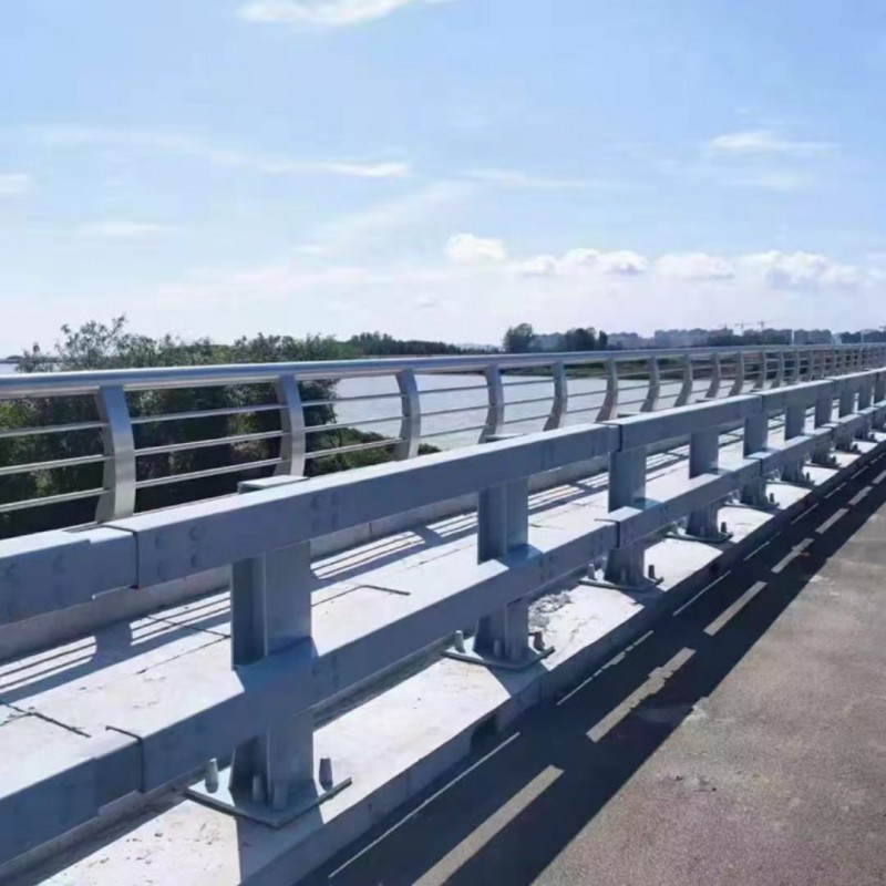桥梁两侧防护栏杆厂家 大桥隔离防撞栏杆河道两侧贵达定制